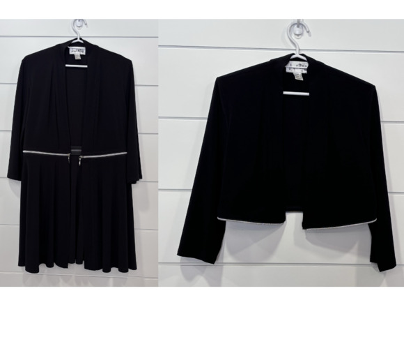 Joseph Ribkoff black swing open front cover up converts to a bolero jacket sz 4 - Picture 1 of 16